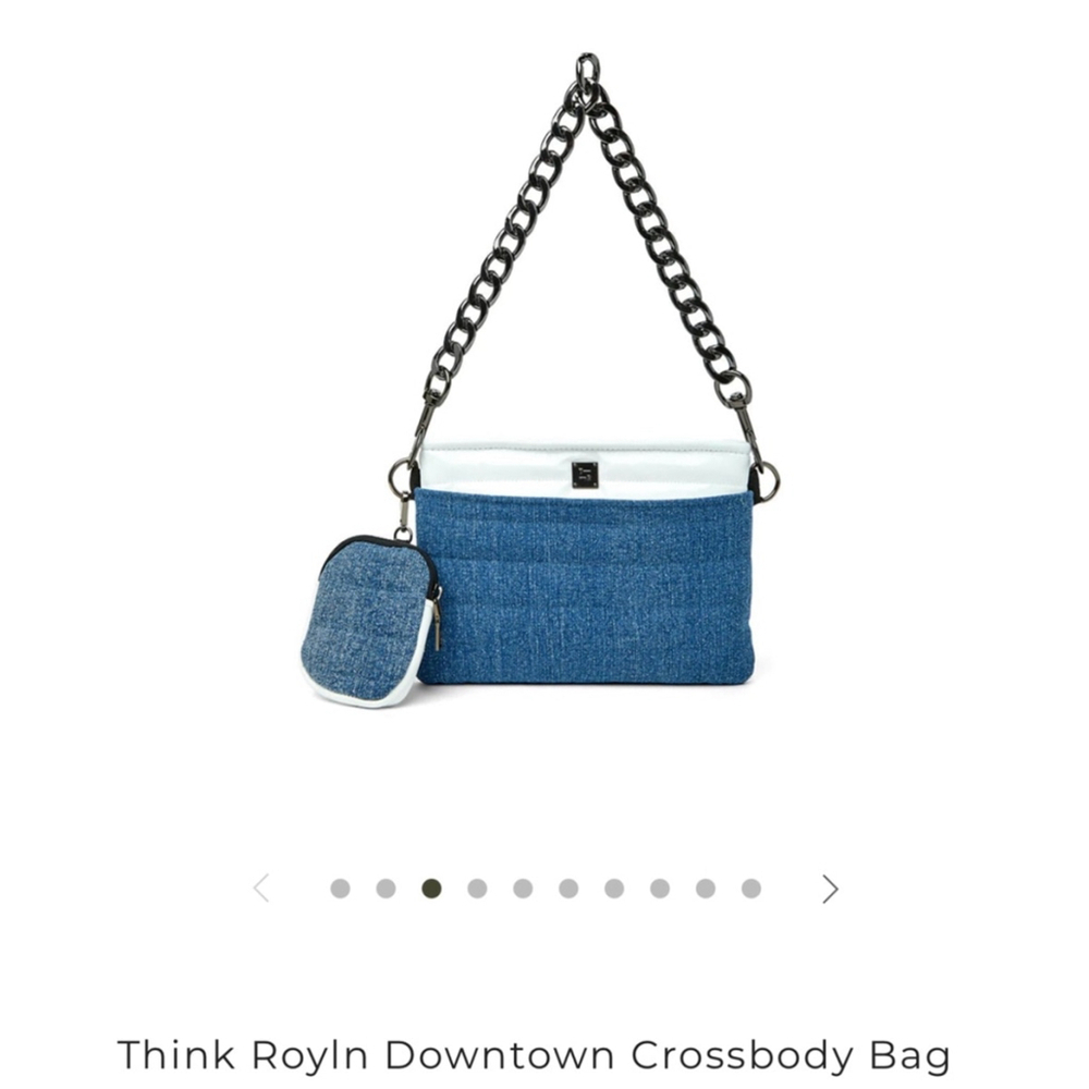 THINK ROYLN women’s white and denim downtown crossbody bag